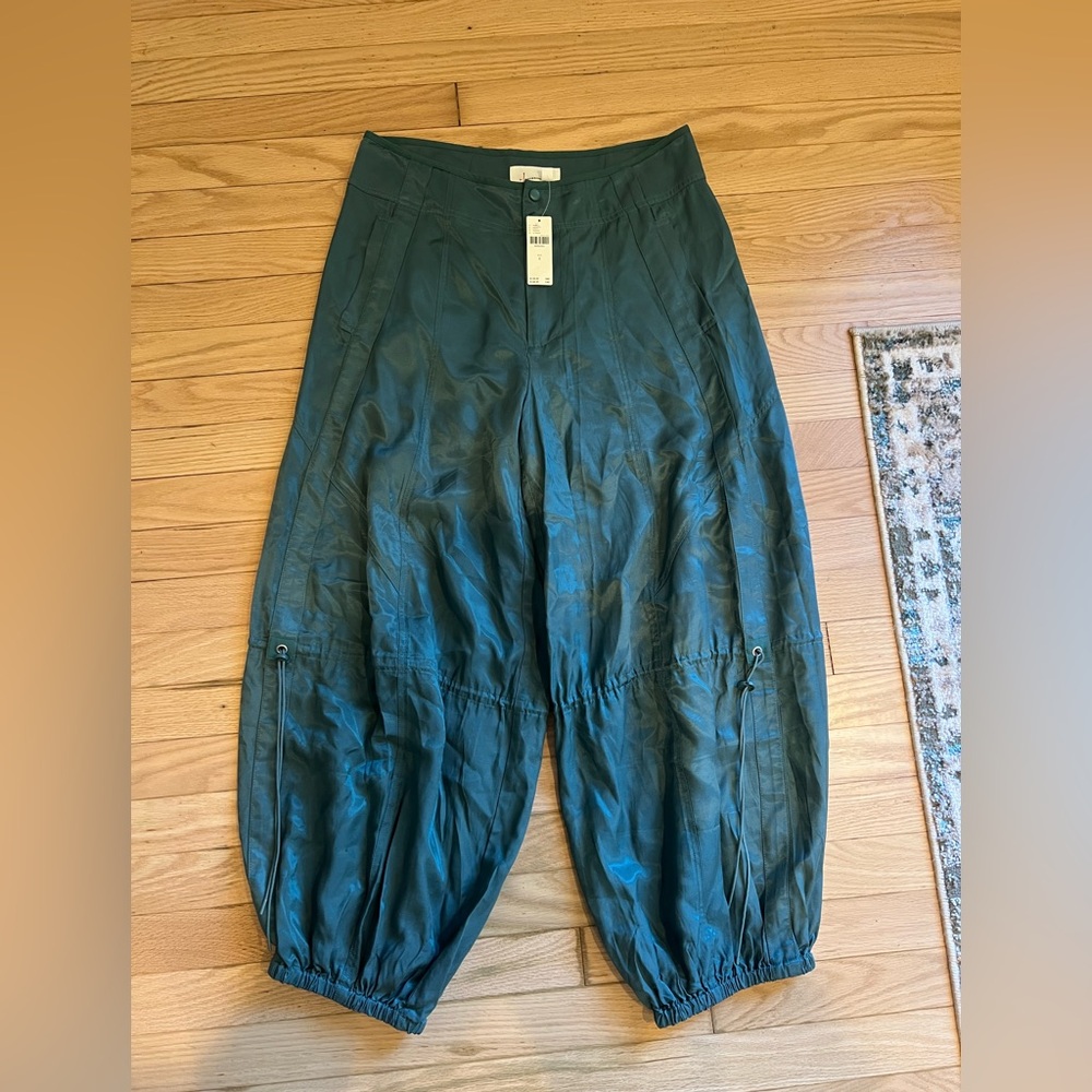 Anthropologie Green Track Pants